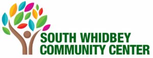 Logo for South Whidbey Community Center with a colorful stylized tree